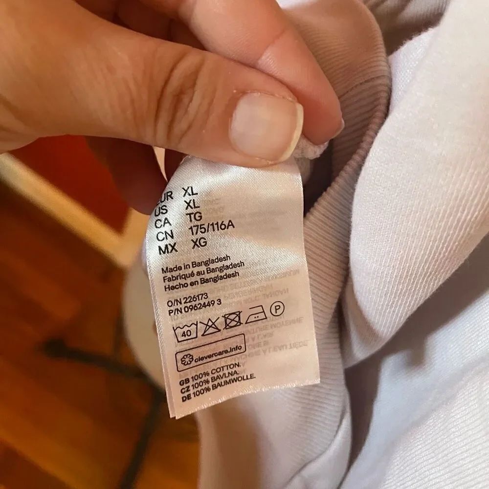 H&M | pale pink oversized sleeveless hoodie XL - Picture 6 of 7